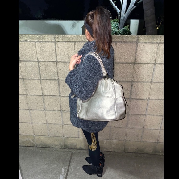 🌈SOLD🌈LONGCHAMP Cosmos Silver Leather Tote Bag - Picture 8 of 8